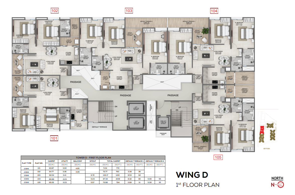 Wing D 1st floor plan